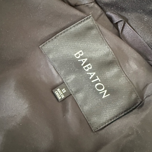 Aritzia Babaton Black Drape Front Trench Coat XS | Lightweight Spring Jacket - Picture 2 of 6